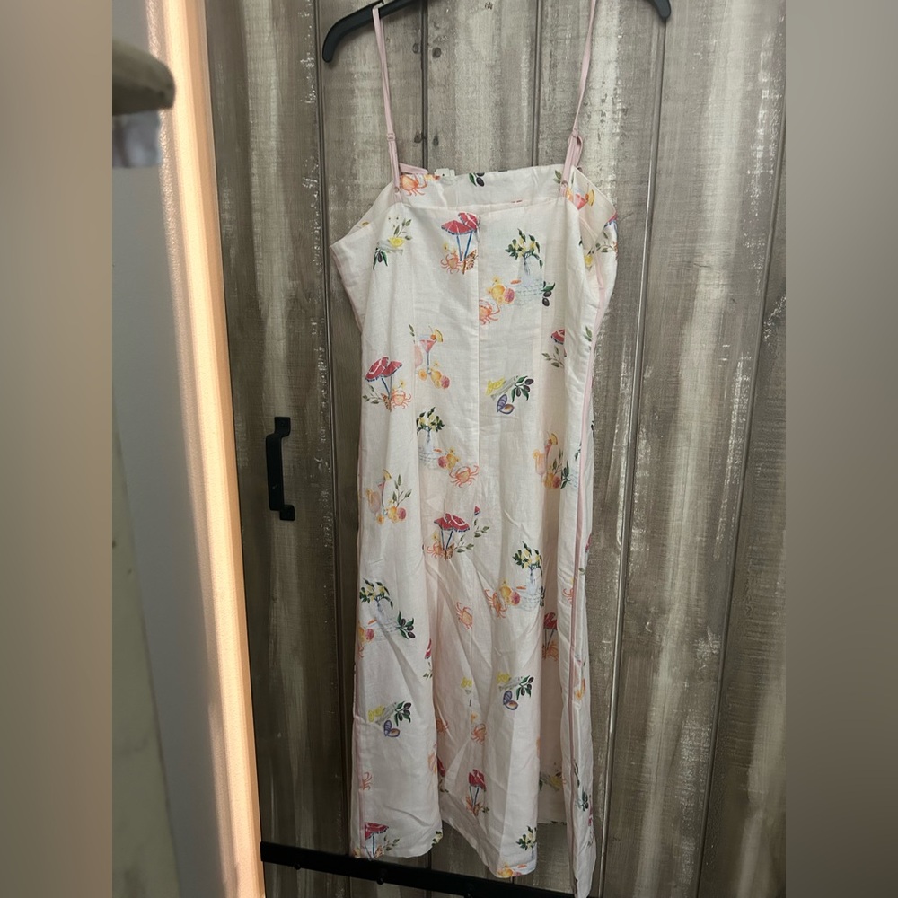 NWT Corey Lynn Calter Sleeveless Seamed
Linen Midi Dress,  L - Picture 11 of 12